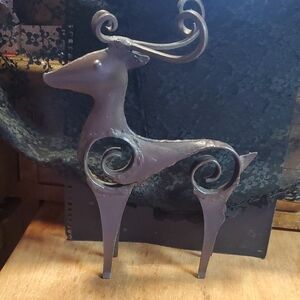Rustic Wrought Iron Reindeer DZ